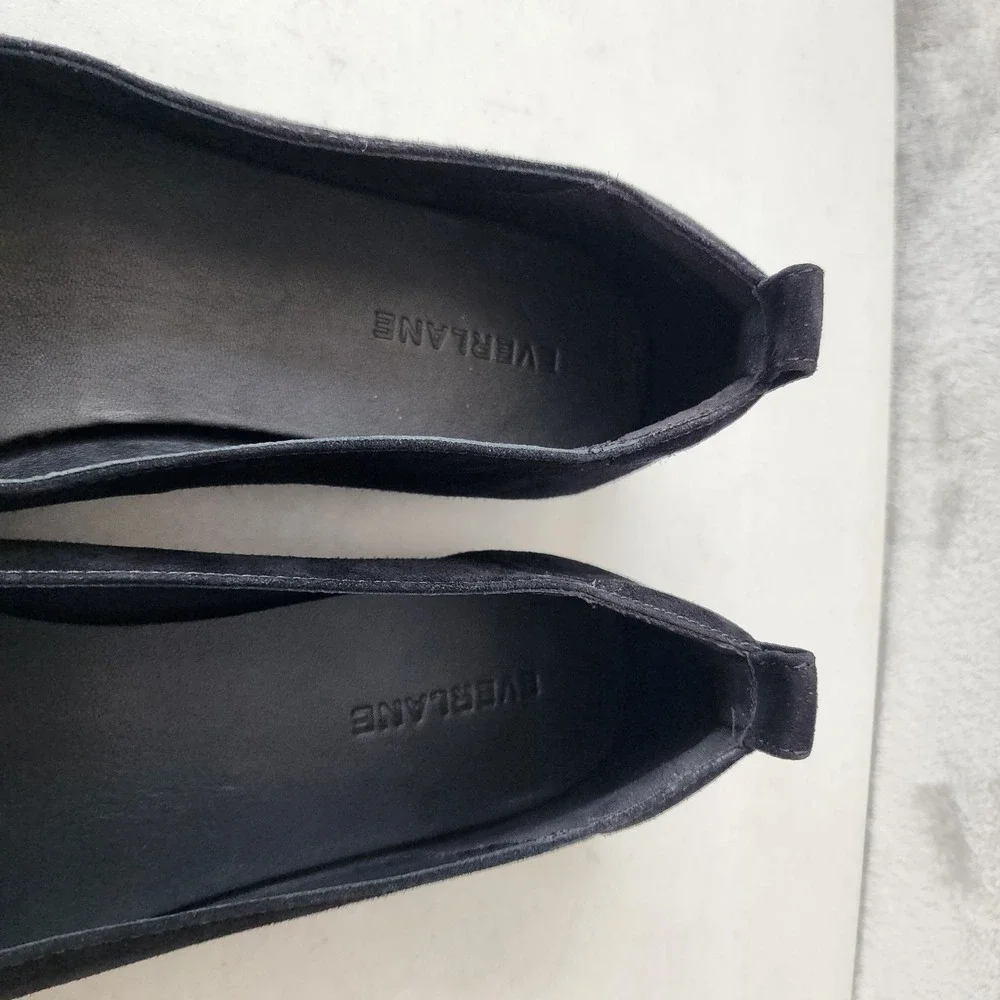 Everlane The Day Glove Flats Womens Size 8.5 Soft Black Suede Leather Shoes NIB - Picture 12 of 12